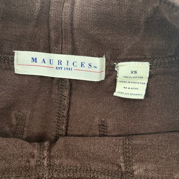 Vintage 90s y2k Women's Mocha Brown Maurices Wide Leg Baggy Flare Sweatpants - Picture 3 of 9